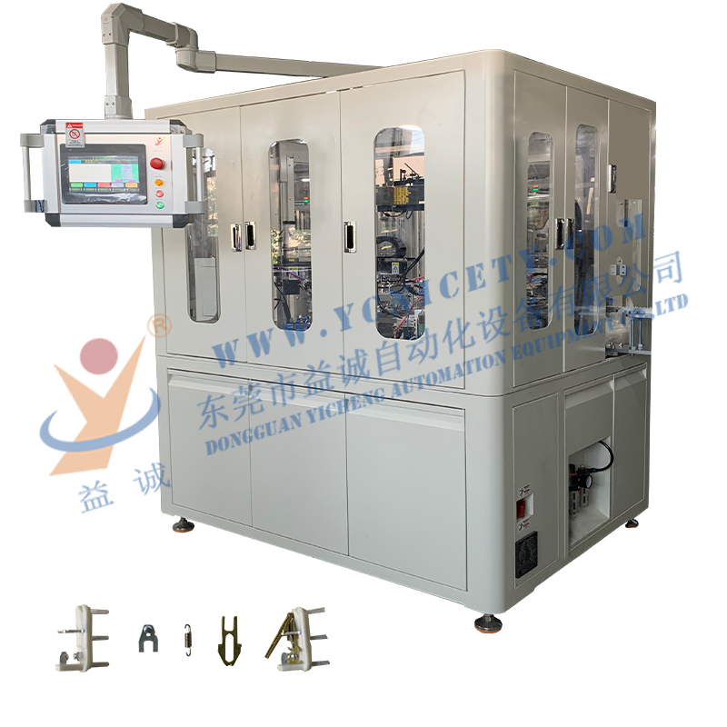 Automatic assembly machine for small micro switch assemblies