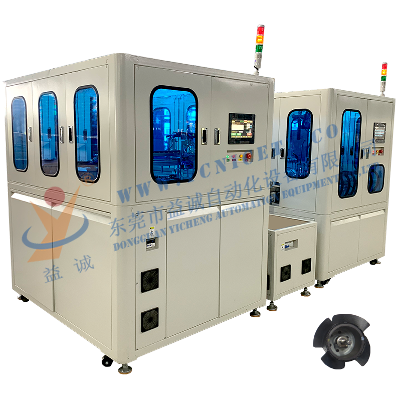 Fan blade automatic magnet assembly machine
